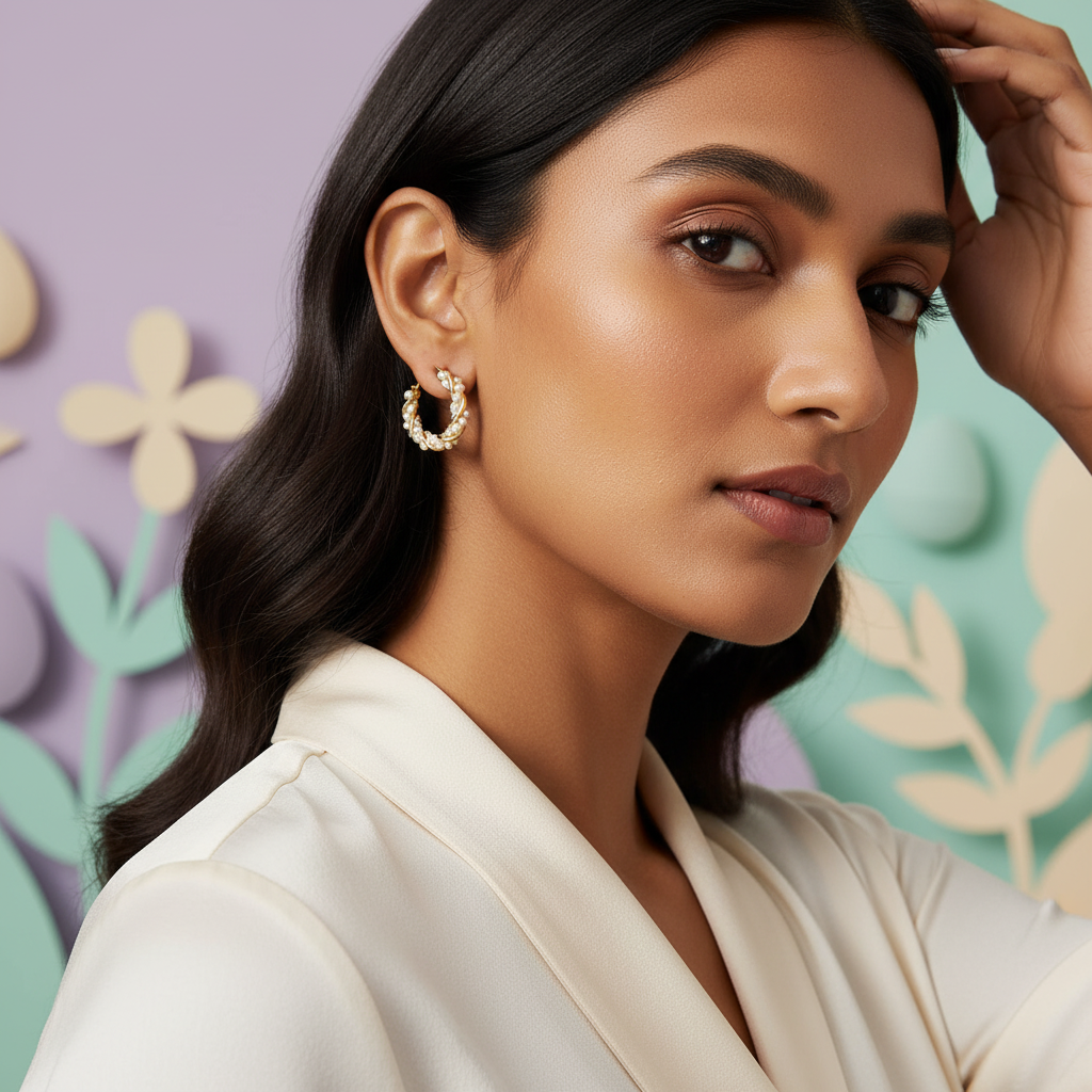 Homiblend Celeste Pearl Luxe Hoops