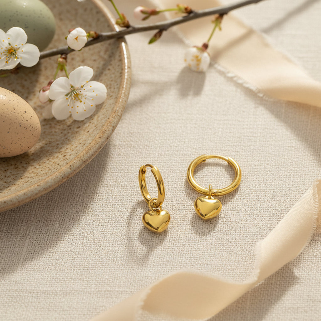 Eterna Heart Drop Hoops