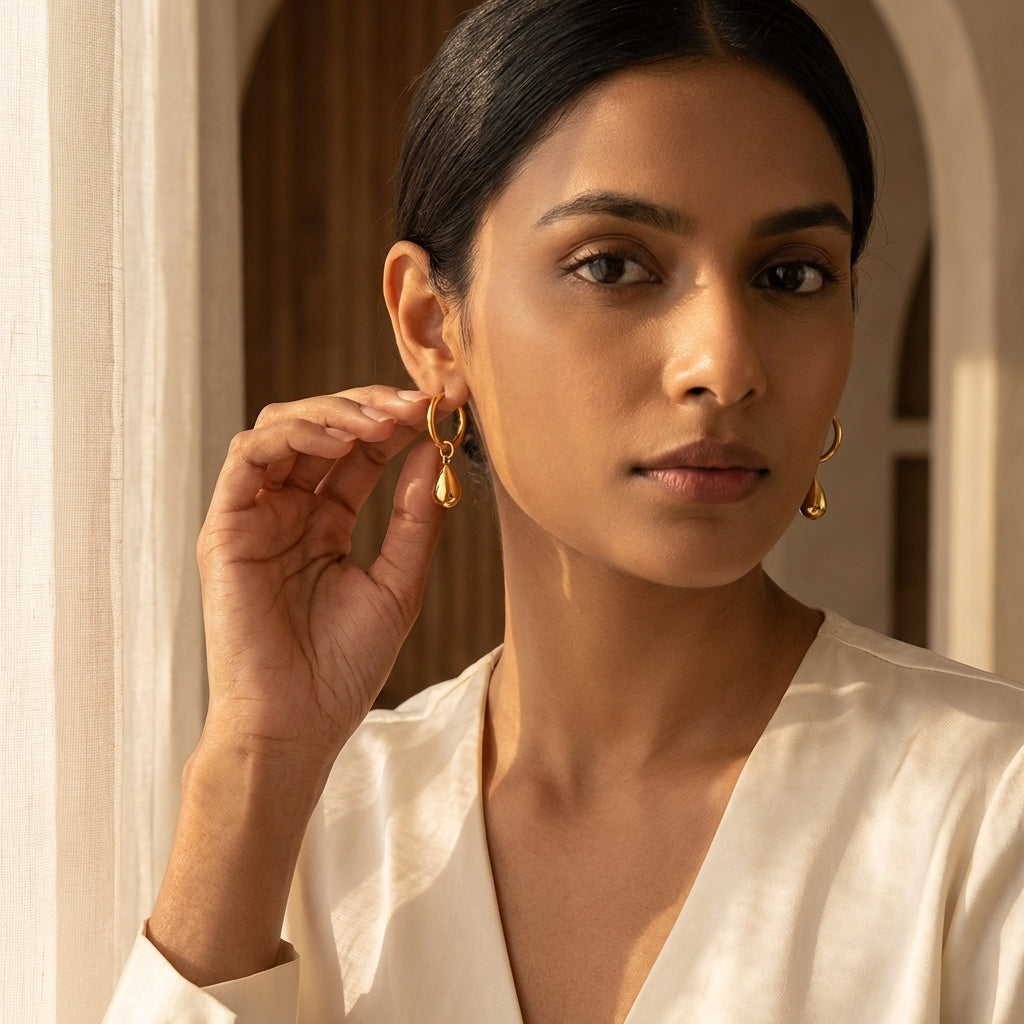 Aurelia Droplet Luxe Hoops