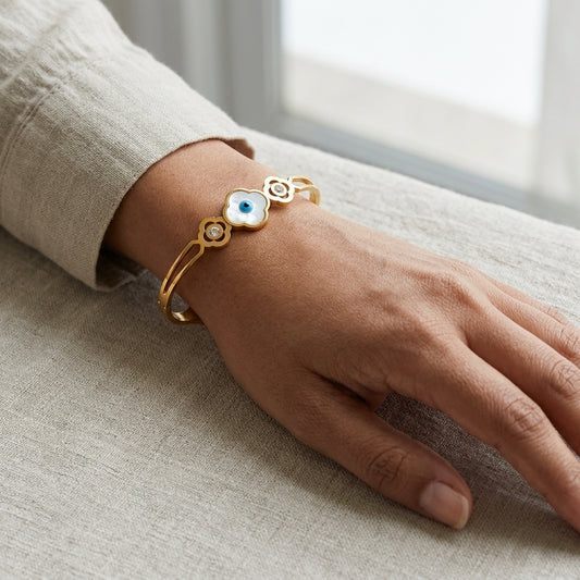 Seraphina Evil Eye Gold Bracelet