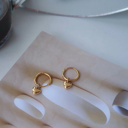 Eterna Heart Drop Hoops