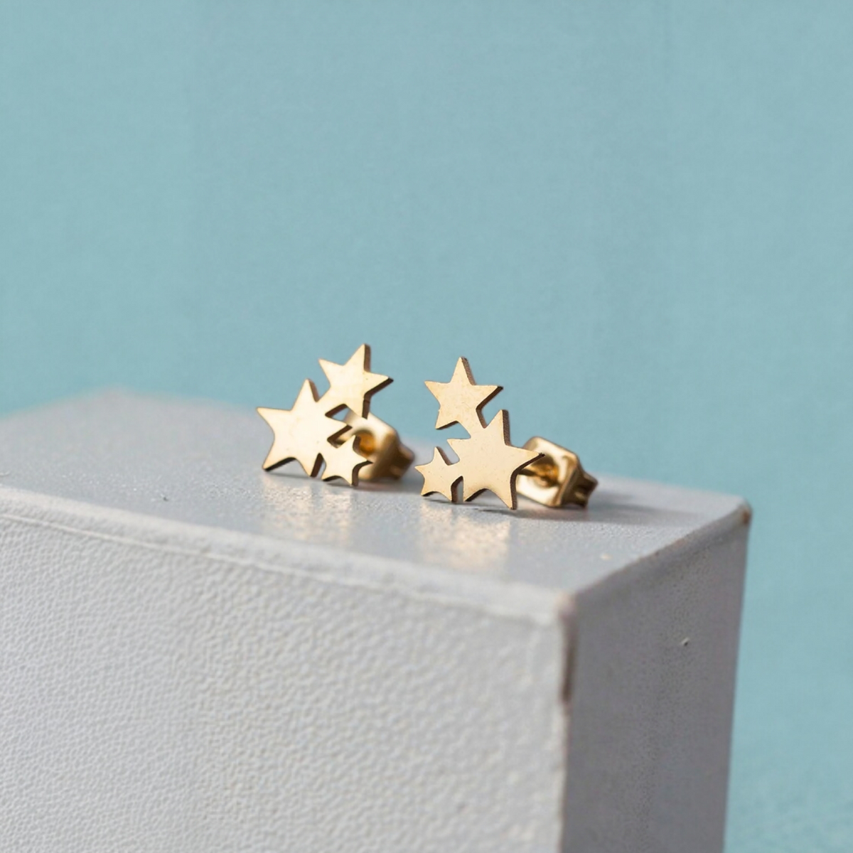 Starlight Cluster Studs – Gold Finish