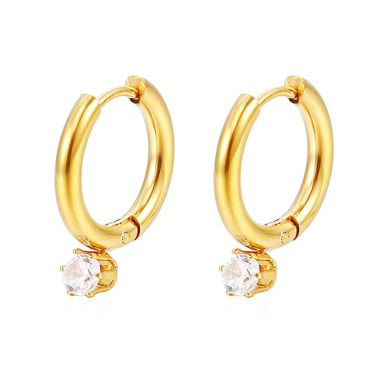 Solara Charm Hoop Earrings
