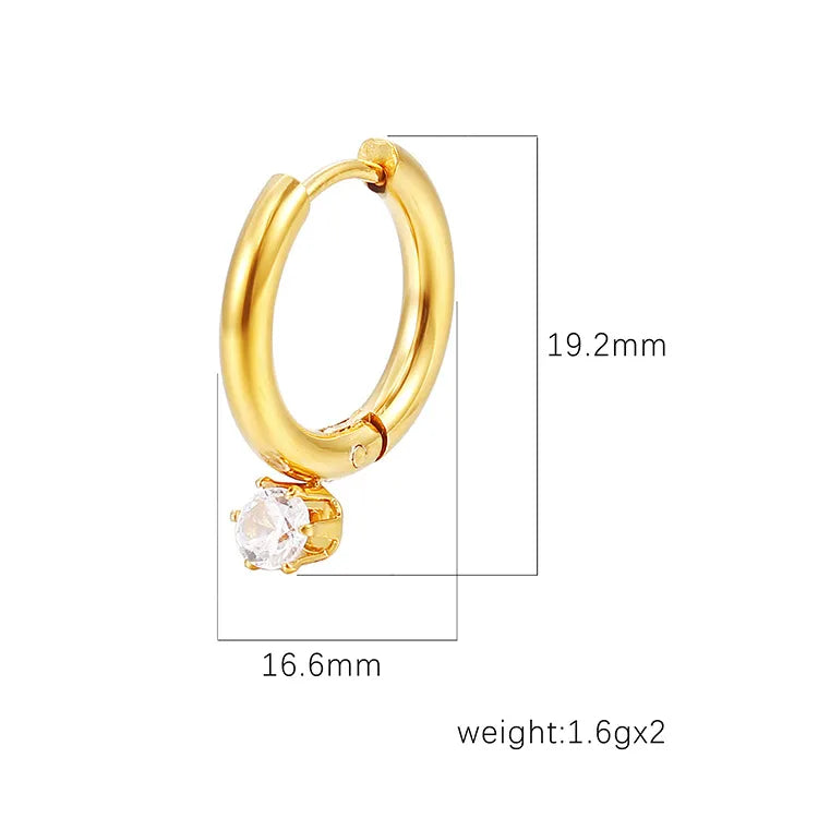 Solara Charm Hoop Earrings