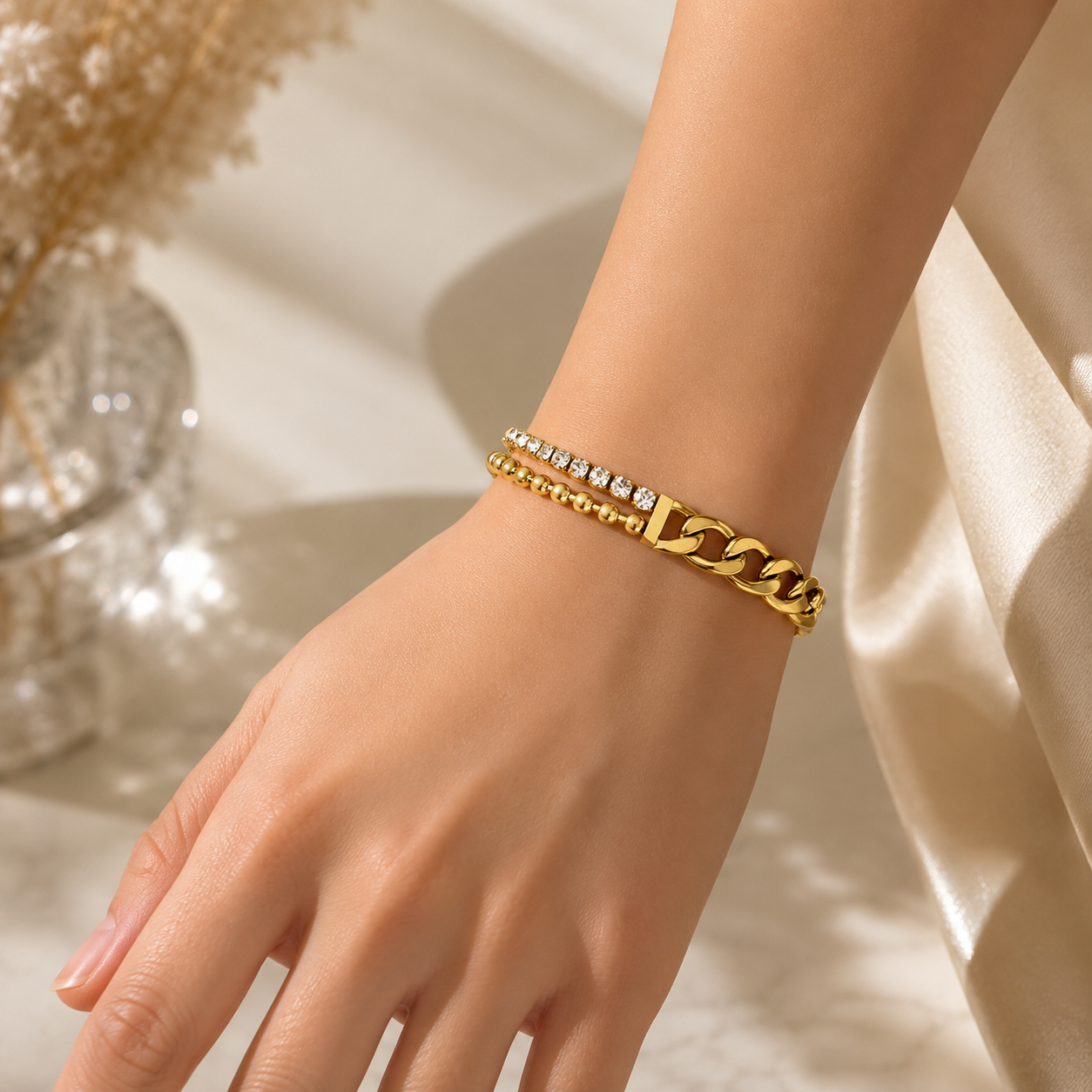 Crystal Cuban Link Bracelet