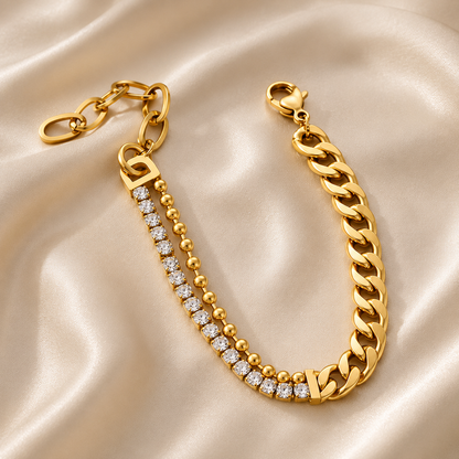 Crystal Cuban Link Bracelet