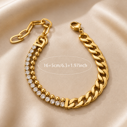 Crystal Cuban Link Bracelet