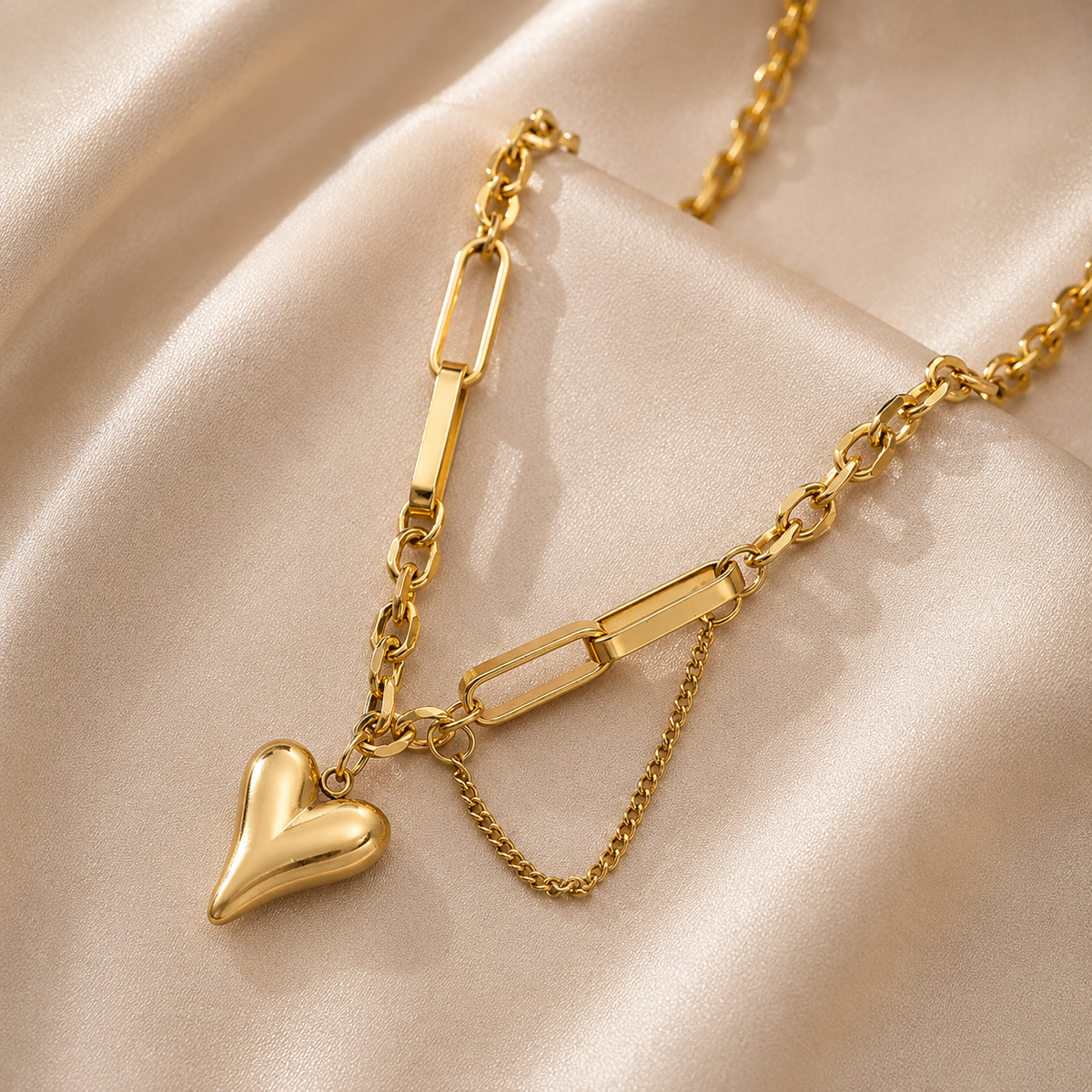 Minimal Heart Drop Bracelet