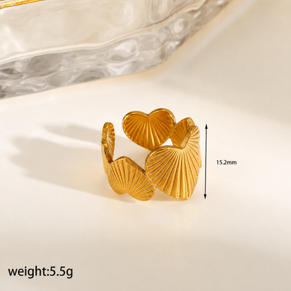 Celestia Heart Gold Ring