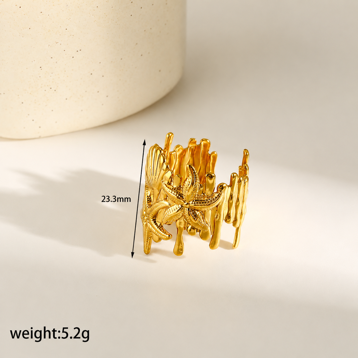 Marina Star Gold Ring