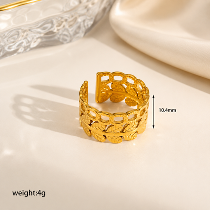 Celeste Link Gold Ring