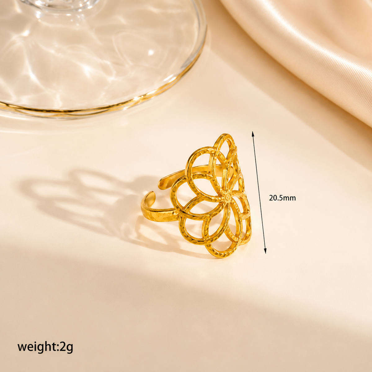 Flower Bloom Gold Ring