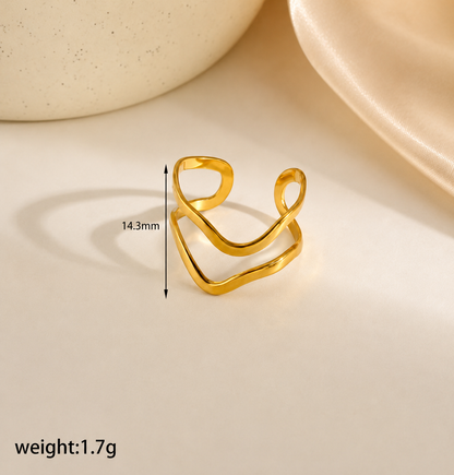 Abstract Wave Ring