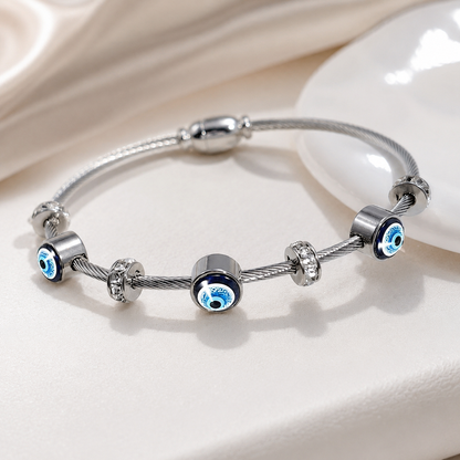 Silver Evil Eye Bracelet