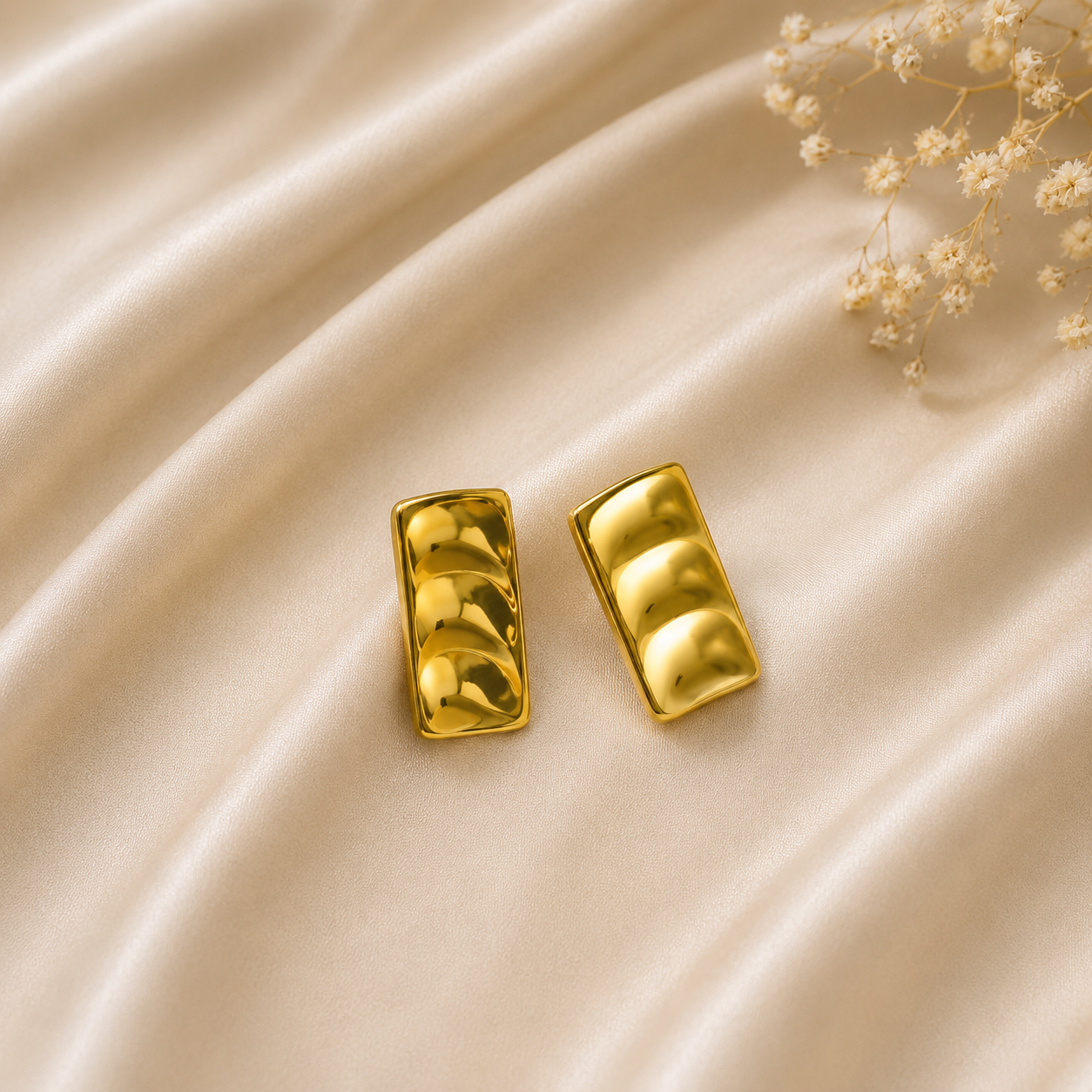 Orlena Gold Stud Earrings