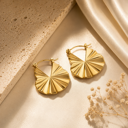 Solviera Gold Hoops Earrings