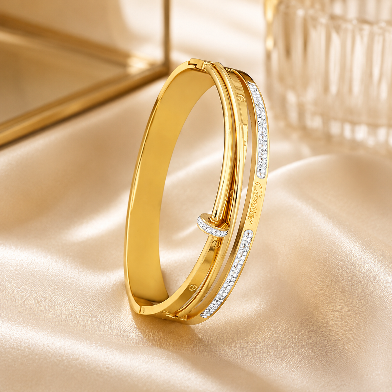 Radiant Crystal Nail Bracelet