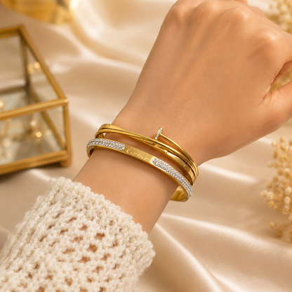 Radiant Crystal Nail Bracelet