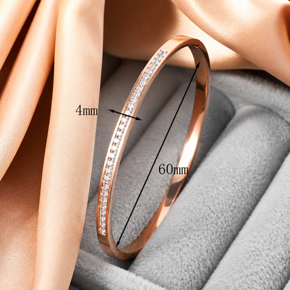 Rose Gold Crystal Tennis Bracelet