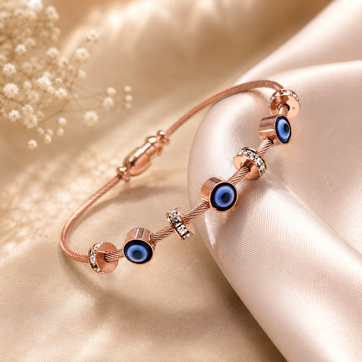 Roselle Evil Eye Bracelet