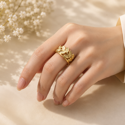 Auravine Gold Ring