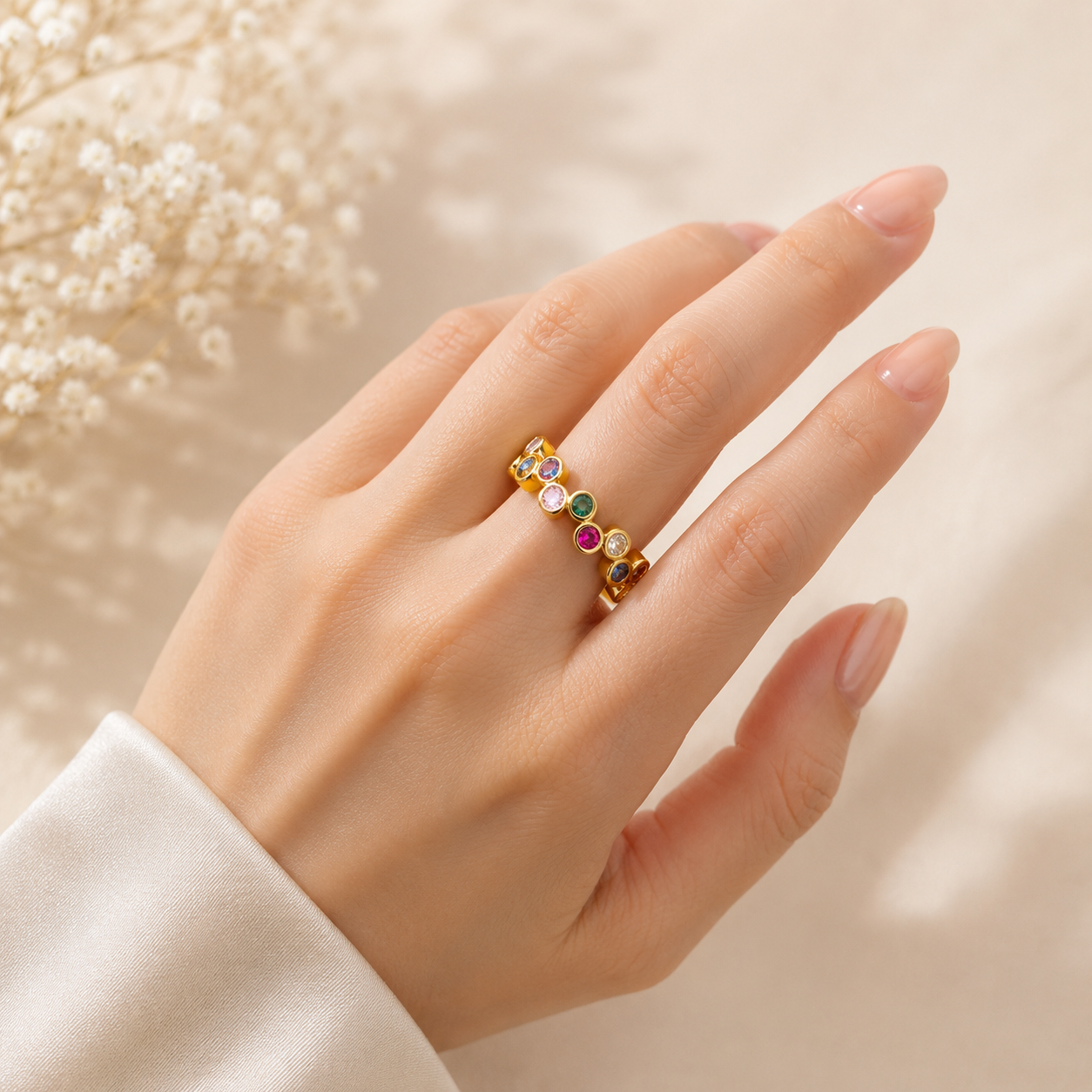 Rainbow Crystal Ring