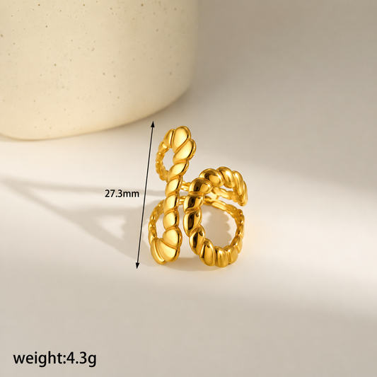 Aurelle Braided Gold Ring