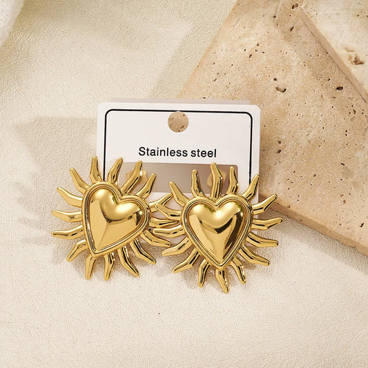 Solea Sacred Heart Stud Earrings