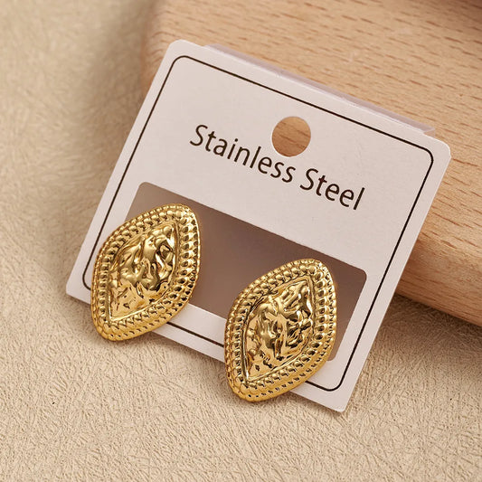 Golden Geo Luxe Studs