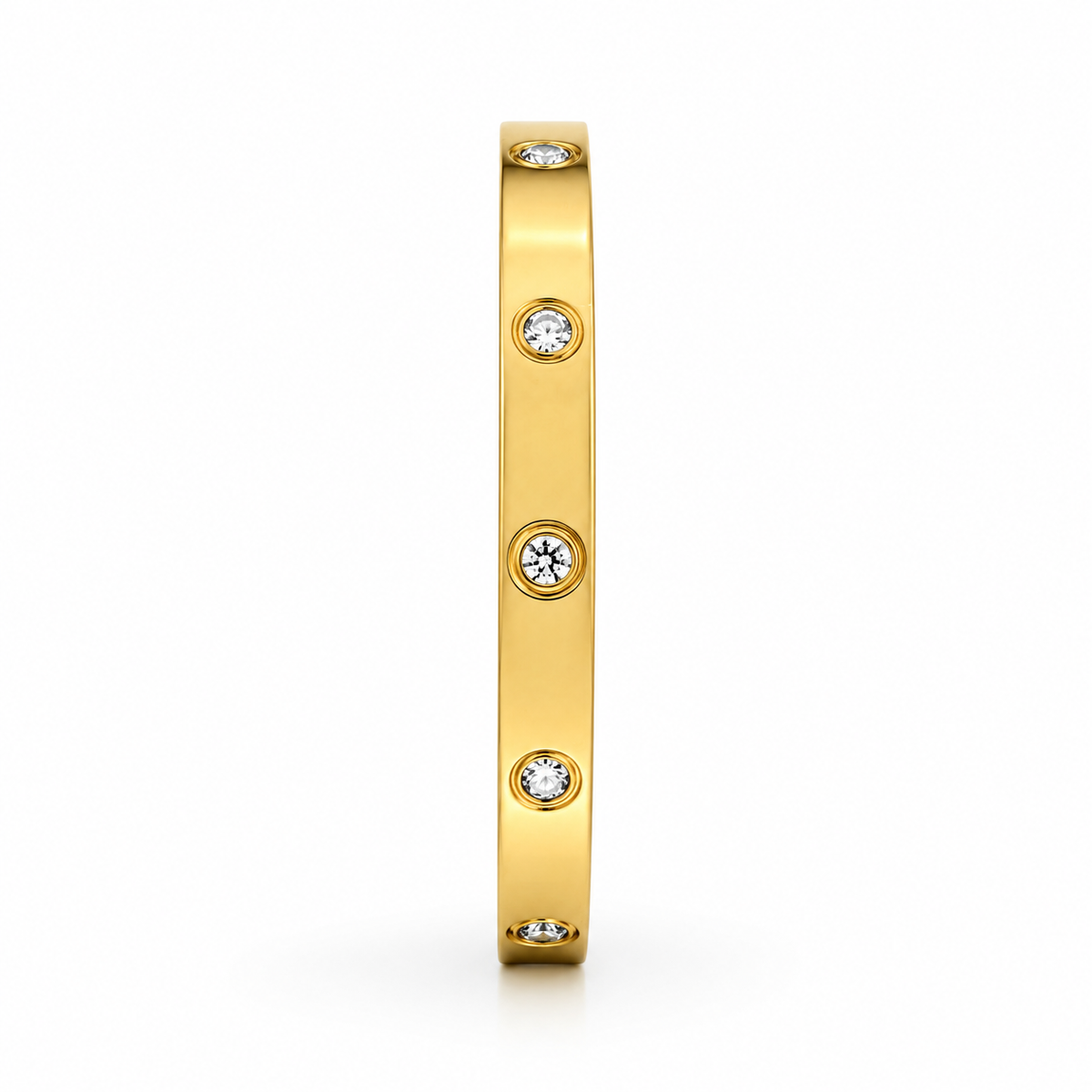 Crystal Studded Gold Bracelet