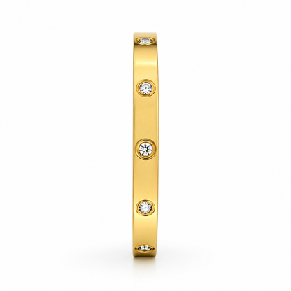 Crystal Studded Gold Bracelet