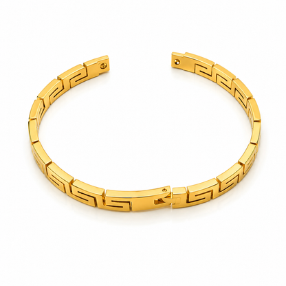 Greek Key Gold Bracelet