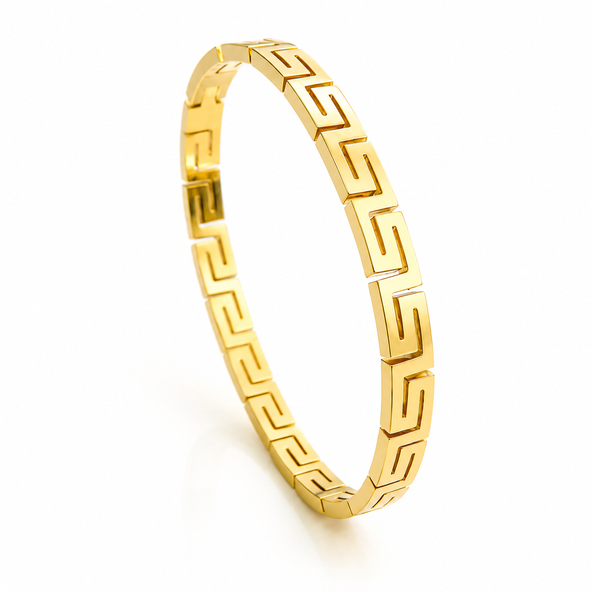 Greek Key Gold Bracelet