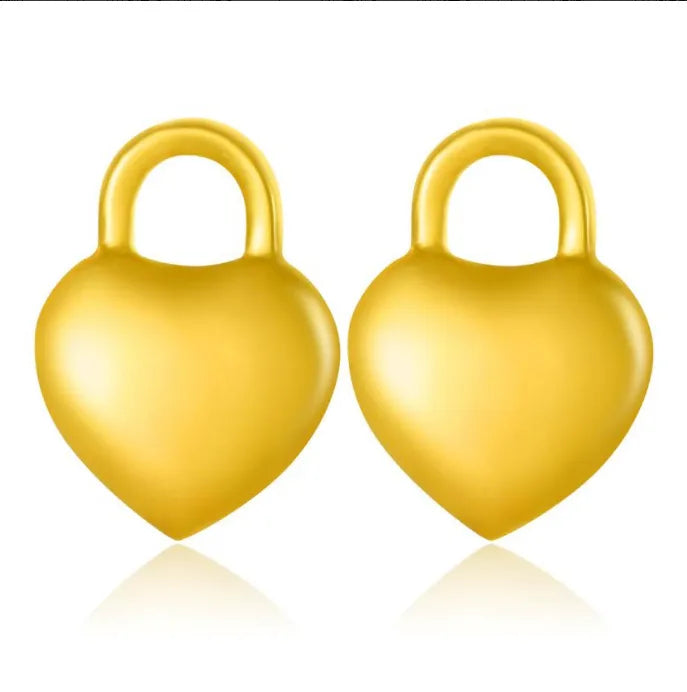 Amour Heart Lock Luxe Studs