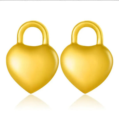 Amour Heart Lock Luxe Studs