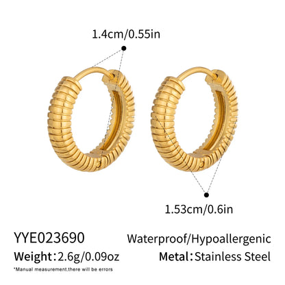 Aurelia Linear Luxe Hoops