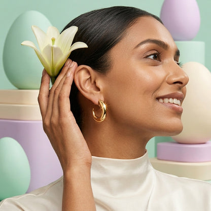 Golden Curve Luxe Hoops