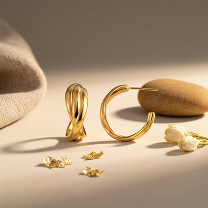 Aurelia Twist Luxe Studs