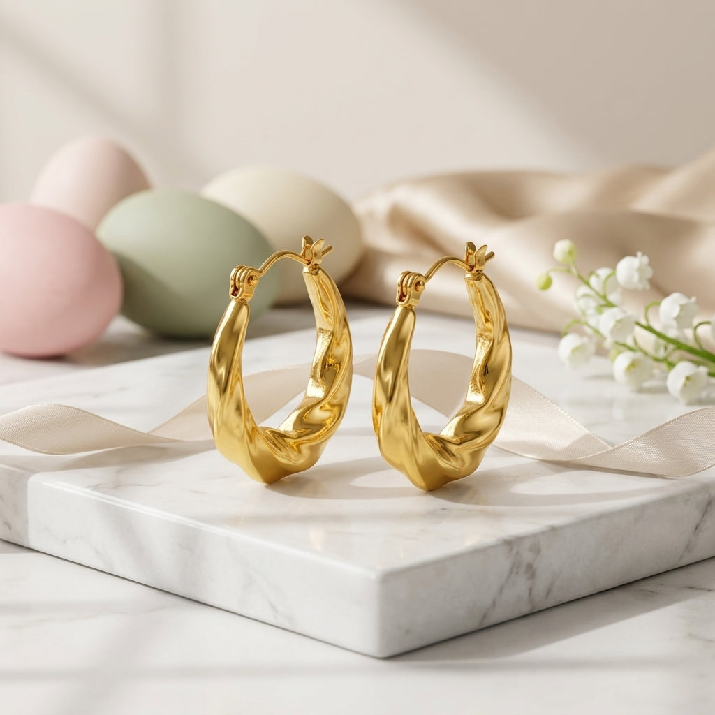 TwistLuxe Braided Hoop Earrings