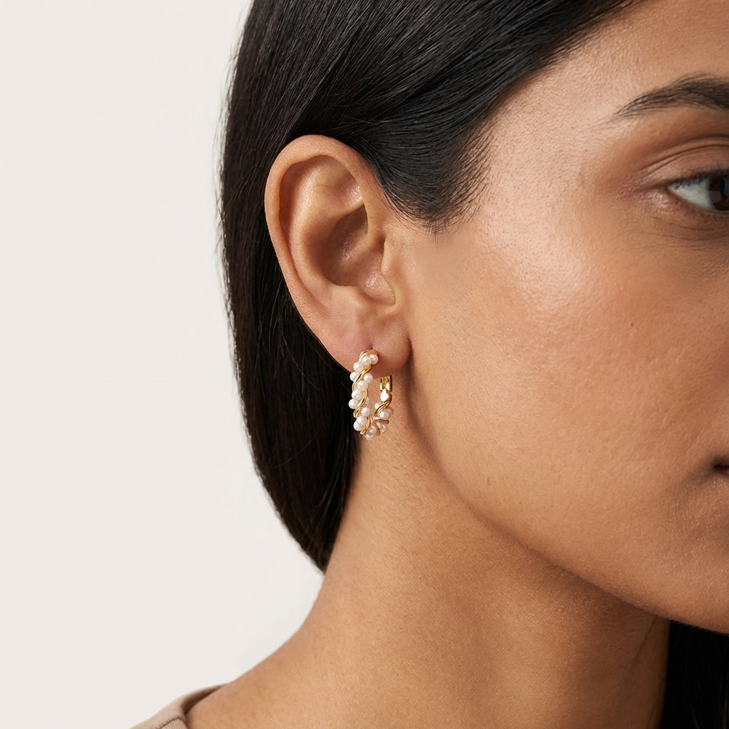 Homiblend Celeste Pearl Luxe Hoops