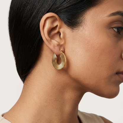 RadiantRidge Textured Hoop Earrings