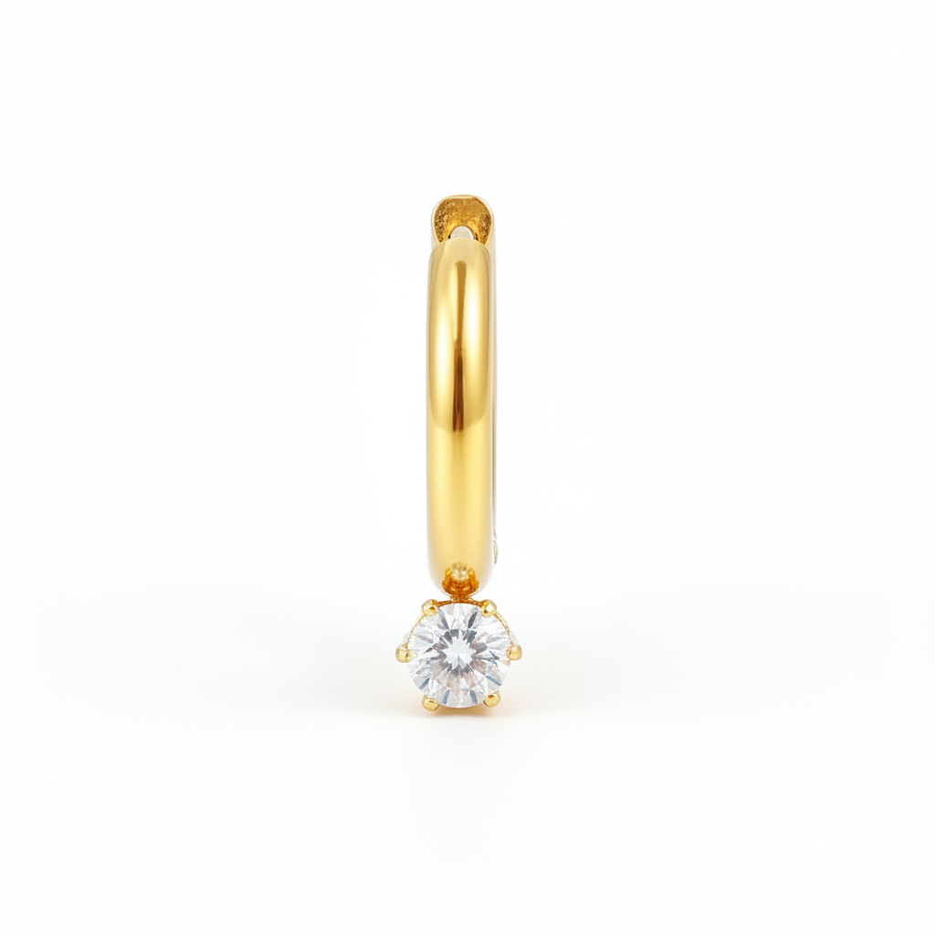 Solara Charm Hoop Earrings
