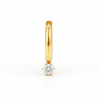 Solara Charm Hoop Earrings
