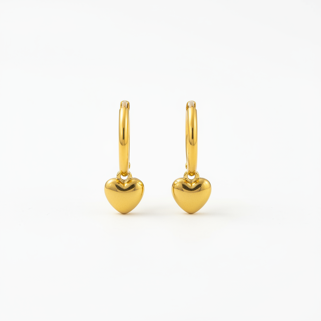 Eterna Heart Drop Hoops