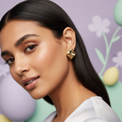 Molten Gold Sculpt Studs