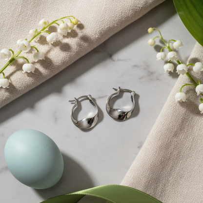Homiblend Oria Fluid Silver Luxe Hoops