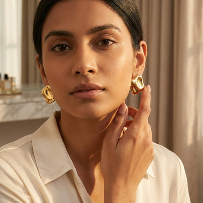 Molten Gold Sculpt Studs