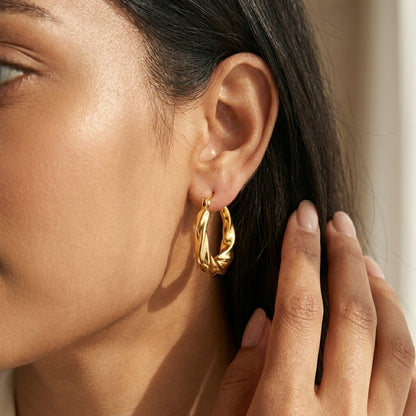 TwistLuxe Braided Hoop Earrings