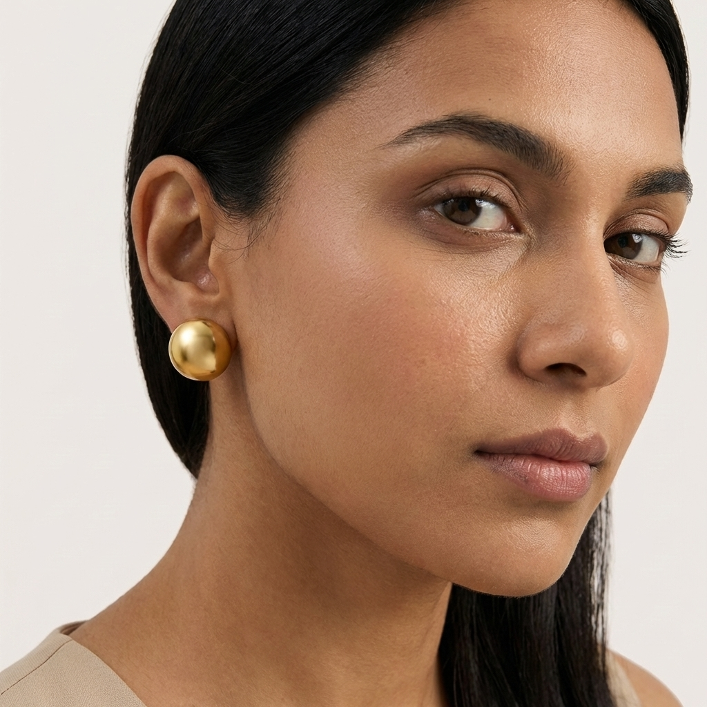 LuxeSphere Classic Ball Stud Earrings