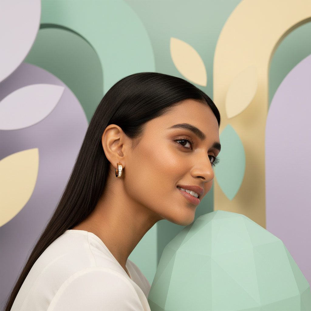 Chunky Huggie Hoop Earrings